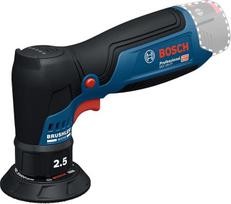 „Bosch Professional“ GEX 12V-77 12 V sistemos akumuliatorinis ekscentrinis šlifuoklis (komplekte su pritvirtintu 77 mm šlifavimo disku ir raktu)