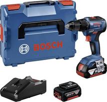 „Bosch Professional“ GSR 18V-55 akumuliatorinis suktuvas (2 vnt. 4,0 Ah akumuliatorių, 18 voltų sistema, maks. sukimo momentas: 55 Nm, L-BOXX dėžutėje)