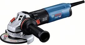 „Bosch Professional“ kampinis šlifuoklis GWS 14-125 (galingumas 1 400 vatų, komplektą sudaro papildoma rankena, apsauginis gaubtas, pjovimo apsauginis gaubtas, dviejų skylių raktas, tvirtinimo flanšas, fiksavimo veržlė)