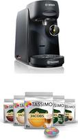 „Bosch Tassimo Finesse Friendly“ TAS162E kapsulinis kavos aparatas su „Tassimo“ kapsulių bandomąja dėžute, įvairių skonių rinkinys, 64 kapsulės