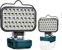 „Bosch“ 18 V GBA/BAT akumuliatorinis žibintas (be akumuliatoriaus), 80 W belaidis LED darbo žibintas, 8000 LM ryškumo LED prožektorius – nešiojamas statybvietės žibintas, akumuliatorinis žibintas su C tipo ir USB įkrovimo jungtimis