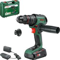 „Bosch“ akumuliatorinis smūginis gręžtuvas-sraigtasukis „AdvancedImpact 18V-80 QuickSnap“ (skirtas smūginiam gręžimui ir sraigtų įsukimui; 18 V sistema; bešepetėlis variklis; 82 Nm; 13 mm metalinis gręžimo įtvirtinimas; akumuliatorius ir įkroviklis) | Uni