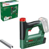 „Bosch“ akumuliatorinis vinisų pistoletas „UniversalTacker 18V-14“ (skirtas vinims ir vinims įkalti į minkštą ir kietą medį; tinka vinims ir vinims; greito šaudymo režimas; 18 voltų sistema; su 1000 plonų vielinių vinų; be akumuliatoriaus)