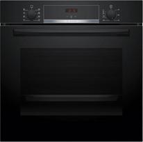 „Bosch“ HBA553BA3F serijos 4 įmontuojama orkaitė su LED ekranu, raudonas ekranas | Juoda, „HotAir 3D“, „CleanCoating“ visiškas valymas, energijos vartojimo efektyvumo klasė A+