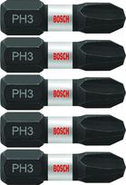 „Bosch“ ITPH3105, 5 vnt. „Impact Tough“ 1 colio „Phillips“ Nr. 3 įdėklai, 1 colio ilgio