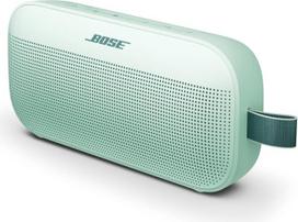„Bose SoundLink Flex“ nešiojamas „Bluetooth“ garsiakalbis (2-oji karta), nešiojamas lauko garsiakalbis, atsparus vandeniui ir dulkėms, tikroviškas garsas, iki 12 valandų baterijos veikimo laikas, „Dewdrop Mint“ spalva – riboto tiražo leidimas