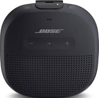 „Bose SoundLink Micro“ „Bluetooth“ garsiakalbis: mažas nešiojamas vandeniui atsparus garsiakalbis su mikrofonu, juodos spalvos