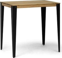 „BOX FURNITURE“ „Lunds“ aukštas stalas 120 x 60 x 108 cm, iš masyvios pušies, „vintage“ apdaila, pramoninis stilius