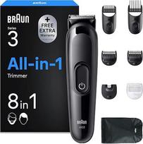„Braun Multigroom All-in-One“ serijos 3, 8-in-1 trimmeris, AIO3545, juodos spalvos