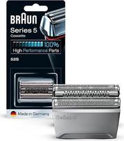 „Braun“ elektrinio skustuvo keičiamoji galvutė 52S, suderinama su „Series 5“ skustuvais, sidabrinė | Originali gamintojo skustuvo keičiamoji dalis ir priedas, pagaminta Vokietijoje, suderinama su „S5“ skustuvais