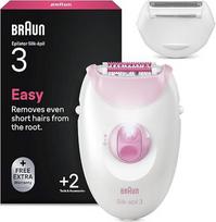 „Braun“ epiliatorius SE3 031 „Silk Epil 3“, baltos ir rožinės spalvos