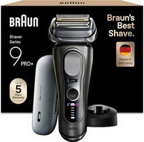 „Braun“ vyriškas elektrinis skustuvas „Series 9 PRO+“, 9625S, grafito spalvos | Elektrinis skustuvas, 5+1 skustuvų galvutės, barzdos kirpiklis, 60 min. baterija, atsparus vandeniui, pagamintas Vokietijoje, su įkrovimo dėklu ir įkrovimo stoveliu