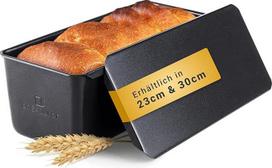 „BREADLYST“ aukščiausios kokybės duonos kepimo forma su dangčiu – ypač aukšta duonos kepimo forma, anglies plieno kepimo forma su nelimpančia danga, duonos kepimo reikmenys, atspari karščiui iki 260 °C (30 x 11 x 10 cm)