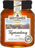 „Breitsamer“ čiobrelių medus iš Kretos, skystas, 500 g, auksinės rudos spalvos, pasižymintis stipriu ir intensyviai pikantišku aromatu (1 x 500 g)