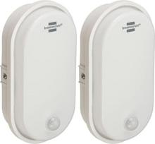 „Brennenstuhl“ LED ovali lempa OL 1650 P (15 W, 1680 lm, 4000 K, IP54, rūsio lempa, skirta montuoti ant sienos, su judesio jutikliu) (2 vnt. rinkinys)