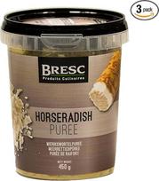 „Bresc“ krienų tyrė – 3 x 450 g – veganiška krienų tyrė, puikiai tinka šaltiems patiekalams ir žuvies salotų padažams, autentiška slavų virtuvė, paruošta vartoti