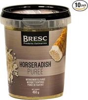 „Bresc“ krienų tyrė – 10 vnt. po 450 g – veganiška krienų tyrė, puikiai tinka šaltiems patiekalams, žuvies salotų padažams, autentiška slavų virtuvė, paruošta vartoti