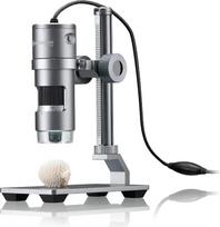 „Bresser“ skaitmeninis mikroskopas su LED žiediniu apšvietimu, atspindžio šviesos mikroskopas DST-1028 su USB jungtimi kompiuteriui, 5,1 MP | Krintančios šviesos mikroskopas, elektronikos remontas, litavimas, kompiuterinė programinė įranga su matavimo fun