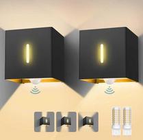 „Brightower“ LED lauko sieninis šviestuvas, lauko lempa su judesio jutikliu, 3000 K sieninis šviestuvas su keičiamu G9 lemputės lizdu, IP54, aliuminis, lauko šviestuvas su reguliuojamu šviesos spindulio kampu, skirtas sodo įėjimui