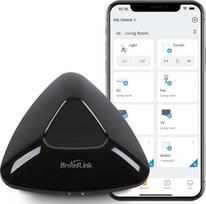 „Broadlink RM MAX“ – universali nuotolinio valdymo pultas su IR, RF ir „Wi-Fi“ funkcijomis, skirtas išmaniojo namo automatizavimui; suderinamas su „Alexa“ ir „Google Home“