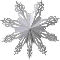 „Broste Copenhagen“ 70080239 Kalėdinė dekoracija „Snaigė“ iš popieriaus, sidabrinė, 15 cm