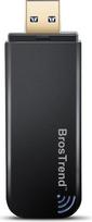 „BrosTrend“ 1200Mbps USB WLAN raktas, „Wi-Fi“ adapteris, skirtas stacionariems ir nešiojamiems kompiuteriams su „Windows 11/10/8.1/8/7“, dviejų dažnių 5 GHz 867Mbps + 2,4 GHz 300Mbit/s, WLAN imtuvas kompiuteriui, WLAN adapteris USB 3.0 WLAN raktas