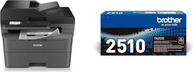 „Brother“ DCP-L2665DW 3-in-1 nespalvotas lazerinis daugiafunkcinis spausdintuvas, originalus juodas toneris TN-2510