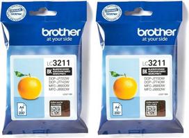 „Brother“ LC-3211BK rašalo kasetė, skirta modeliams DCP-J772DW, DCP-J774DW, MFC-J890DW, MFC-J895DW, juoda, maža (2 vnt. pakuotė)