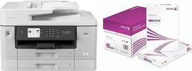 „Brother“ MFC-J6940DW A3 4-in-1 spalvotas rašalinis daugiafunkcinis spausdintuvas ir „Xerox Performer“ daugiafunkcinis popierius, 80 g/m², A3, 1 dėžė, 5 pakuotės, 2500 lapų