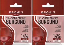 „Browin 400120“ vyno mielės „Burgundy“, skystos mielės „Elegant“, vyno mielės, „Elegant“ skystos vyno mielės, skirtos raudoniesiems vynams, kurių alkoholio koncentracija neviršija 14 %, 20 ml (2 vnt. pakuotė)