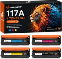 „Bubprint“ 4 tonerio kasetės, suderinamos su „HP 117A“ (juoda, žydra, raudona)