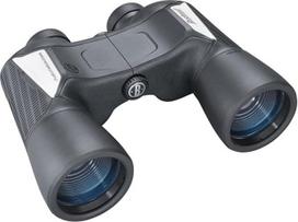 „Bushnell“ 12 x 50 mm „Spectator Sport“ universalūs žiūronai BS11250 su dėklu, dirželiu ir keičiamomis spalvotomis akcentinėmis plokštelėmis individualizavimui; fiksuoto fokusavimo žiūronai su „Bak-4“ Porro prizmėmis