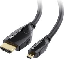 „Cable Matters“ 2 metrų ilgio greitaeigis „Micro HDMI“ kabelis su „Ethernet“ jungtimi – pritaikytas 3D ir 4K raiškai