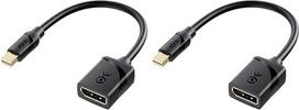 „Cable Matters“ 8K „Mini DisplayPort“ į „DisplayPort“ adapteris (Mini DP į DP, „Mini DisplayPort“ į „DisplayPort“ adapteris), juodos spalvos – suderinamas su „Thunderbolt“ ir „Thunderbolt 2“ prievadais (2 vnt. rinkinys)