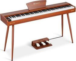 „CAHAYA“ skaitmeninis pianinas, 88 klavišų, namams skirtas elektrinis pianinas, pagamintas iš medžio, pilno dydžio, su svorio klaviatūra, 3 pedalių sistema, plaktuko mechanizmu – namams skirtas skaitmeninis pianinas pradedantiesiems su 380 garsais, palaik