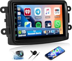 „CAMECHO 2+64G“ „Android 15“ automobilių radijas, skirtas „Dacia Dokker“, „Logon“, „Duster“, „Sandero“ ir „Lodgy“ modeliams, su belaidžiu „CarPlay“ ir „Android Auto“, 7 colių GPS navigacijos radiju, jutikliniu ekranu, HD raiška, „Bluetooth“, „Wi-Fi“, RDS,