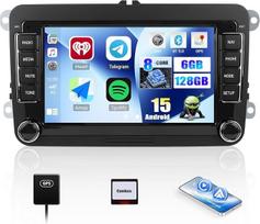 „CAMECHO“ 6+128G „Android“ automobilių radijas su ekranu, skirtas „VW Polo 6R“ (2009–2013 m.)