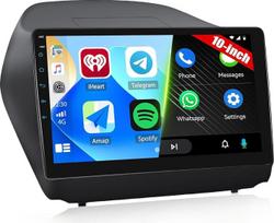 „CAMECHO“ belaidis „CarPlay“ automobilių grotuvas su 10 colių ekranu, skirtas „Hyundai IX35“ (2010–2015 m.) modeliams, su atbulinės eigos kamera, radiju, „Bluetooth“ ir „Android Auto“, FM, SWC, EQ, „MirrorLink“
