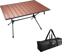 „Campingmoon“ T-520-RD 75,1 cm (ilgis) x 55,1 cm (plotis) x 43,2 cm (aukštis) – aukščio reguliuojamas itin kompaktiškas aliuminis kempingo stalas
