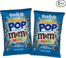 „Candy Pop“ popkorno su „M&M's Minis“ rinkinys (2 vnt.) – 2 maišeliai po 149 g | Saldžiai-druskiai