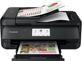 „Canon PIXMA TS9550a“ belaidis A3 formato spalvotas daugiafunkcinis rašalinis nuotraukų spausdintuvas – A3 formato spausdinimas, kopijavimas, nuskaitymas – automatinis dokumentų padavimas (ADF), jutiklinis ekranas – „Wi-Fi“, „Ethernet“, „Cloud Link“ ryšio