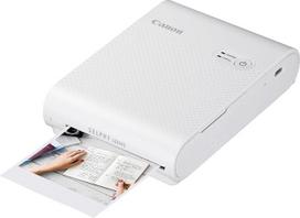 „Canon Selphy Square QX10“ mini nuotraukų spausdintuvas – kvadratinės nuotraukos (įmontuota baterija, „Wi-Fi“, 287 dpi x 287 dpi, USB laidas, terminio sublimacijos spausdinimas), baltas