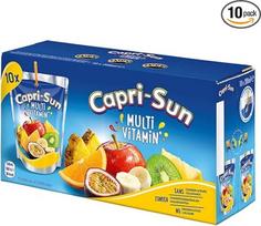 „Capri-Sun“ multivitaminų mini maišeliai, 10 vnt. pakuotė po 20 cl – nemokamas pristatymas užsakymams Prancūzijoje – kaina už vienetą