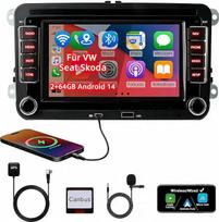 „CarPlay“ automobilių radijas su ekranu, skirtas „VW Golf 5/6“, „T5“, „Caddy“, „Tiguan“ ir „Polo 6r“ modeliams