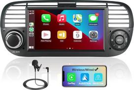 „CarPlay“ automobilių radijas, 7 colių „Wince“ radijas, skirtas „Fiat 500“, 2 DIN, „DAB“, jutiklinis ekranas, „Bluetooth“, FM, RDS + CAN-BUS (juodas)