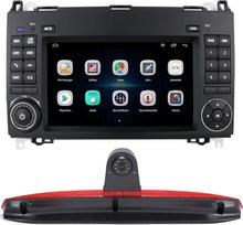 „CarPlay“ ir „Android“ automobilių radijas su 7 colių ekranu + parkavimo pagalba, HD stabdžių žibintai, atbulinės eigos kamera; tinka „Mercedes-Benz Vito Mixto“ W639/„Mercedes-Benz Vito 639“, pagaminimo metai 2019, W447 109 111 114 BLUETEC, ilgasis kėbula