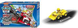 „Carrera GO!!! Paw Patrol“ – „Ready Race Rescue“ lenktynių trasų rinkinys I. Lenktynių trasos ir licencijuoti slot car automobiliai | Iki 2 žaidėjų | Berniukams ir mergaitėms nuo 6 metų, suaugusiems ir 20065025 „Paw Patrol“ – Rubble, geltonas