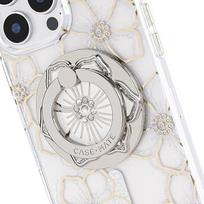 „Case-Mate“ magnetinis telefono laikiklis ir žiedinis stovas – sulankstomi ir nuimami „MagSafe“ priedai, skirti „iPhone 16 Pro Max“/„15 Pro Max“/„14“/„13“/„12“/„S25 Ultra“ – „Flower Gemstones“