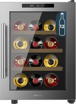 „Cecotec Bolero GrandSommelier 1255 CoolWood E“, 12 butelių, medinės lentynos, valdymas jutikliniu ekranu, temperatūra nuo 8 iki 18 °C, temperatūra nuo 8 iki 18 °C, nerūdijantis plienas