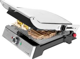 „Cecotec Rock'nGrill Pro“ panini grilis, elektrinis grilis, lygintuvas ir sumuštinių keptuvė su „RockStone“ danga, 2000 W galingumu ir 34 x 23 cm paviršiumi. Nuimamos ir apverčiamos plokštės, atidaromos 180o kampu
